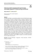 Enhancing student engagement through emerging technology integration in STEAM learning environments
