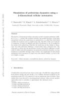 Simulation of pedestrian dynamics using a 2-dimensional cellular automaton