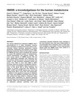 HMDB: a knowledgebase for the human metabolome