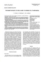 Increased amount of nitric oxide in exhaled air of asthmatics