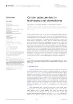 Carbon quantum dots in bioimaging and biomedicines