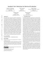 Synthetic Test Collections for Retrieval Evaluation