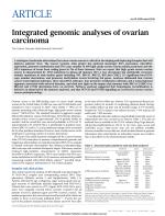 Integrated genomic analyses of ovarian carcinoma