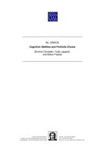 Cognitive Abilities and Portfolio Choice
