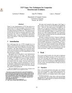 TCP Vegas: New Techniques for Congestion Detection and Avoidance