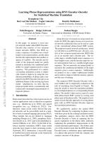 Learning Phrase Representations using RNN Encoder–Decoder for Statistical Machine Translation