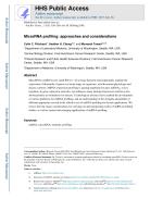 MicroRNA profiling: approaches and considerations