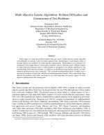 Multi-objective Genetic Algorithms: Problem Difficulties and Construction of Test Problems