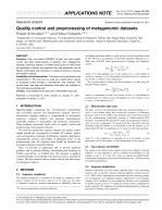 Quality control and preprocessing of metagenomic datasets