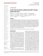 Lymph node-biomimetic scaffold boosts CAR-T therapy against solid tumor