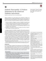 Diabetic Neuropathy: A Position Statement by the American Diabetes Association