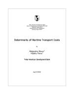 Determinants of Maritime Transport Costs