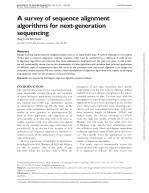 A survey of sequence alignment algorithms for next-generation sequencing
