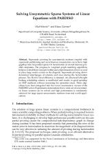 Solving Unsymmetric Sparse Systems of Linear Equations with PARDISO