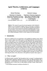 Agent Theories, Architectures, and Languages: A Survey