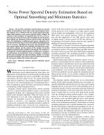 Noise Power Spectral Density Estimation Based on Optimal Smoothing and Minimum Statistics