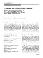 The Rotterdam Study: 2010 objectives and design update