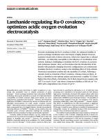 Lanthanide-regulating Ru-O covalency optimizes acidic oxygen evolution electrocatalysis