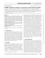 STAMP: statistical analysis of taxonomic and functional profiles