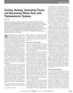Cooling, Heating, Generating Power, and Recovering Waste Heat with Thermoelectric Systems