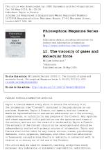 LII. The viscosity of gases and molecular force