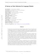A Survey on Data Selection for Language Models