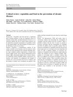 Critical review: vegetables and fruit in the prevention of chronic diseases