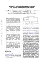 Adaptive-RAG: Learning to Adapt Retrieval-Augmented Large Language Models through Question Complexity