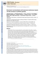 Biomimetic functionalization with leukocyte membranes imparts cell like functions to synthetic particles