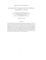 Automatic Early Stopping Using Cross Validation: Quantifying the Criteria