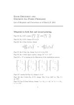 Rank-Deficient and Discrete Ill-Posed Problems: List of Misprints and Corrections as of March 27, 2011