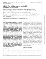 KEGG for linking genomes to life and the environment