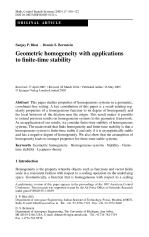 Geometric homogeneity with applications to finite-time stability