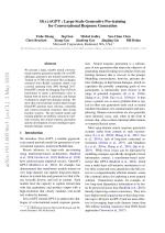 DIALOGPT : Large-Scale Generative Pre-training for Conversational Response Generation