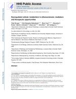 Dysregulated cellular metabolism in atherosclerosis: mediators and therapeutic opportunities