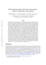 Dialect prejudice predicts AI decisions about people’s character, employability, and criminality