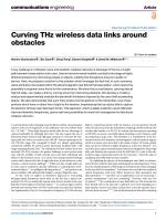 Curving THz wireless data links around obstacles