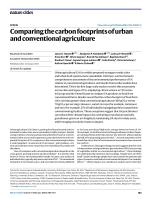 Comparing the carbon footprints of urban and conventional agriculture