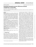 Identifying biologically relevant differences between metagenomic communities