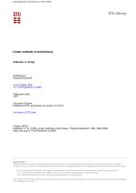 Linear methods in band theory