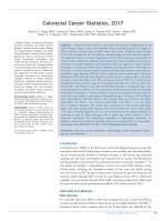 Colorectal Cancer Statistics, 2017