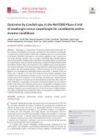 Outcomes by Candida spp. in the ReSTORE Phase 3 trial of rezafungin versus caspofungin for candidemia and/or invasive candidiasis