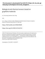 Biological and chemical sensors based on graphene materials