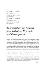 Appropriating the Returns from Industrial Research and Development
