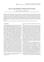 The Coverage Problem in a Wireless Sensor Network