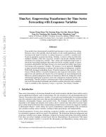 TimeXer: Empowering Transformers for Time Series Forecasting with Exogenous Variables