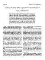 Emotional Processing of Fear: Exposure to Corrective Information