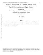 Convex Relaxation of Optimal Power Flow Part I: Formulations and Equivalence
