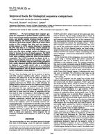 Improved tools for biological sequence comparison