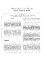 DN-Splatter: Depth and Normal Priors for Gaussian Splatting and Meshing